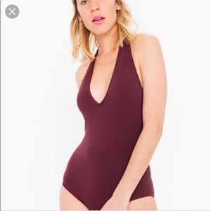 American apparel maroon bodysuit